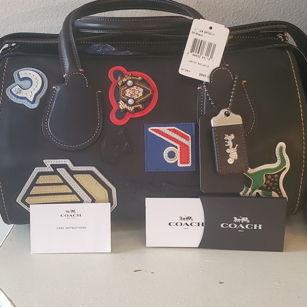 Coach 1941 Badlands Satchel with Varsity Patches